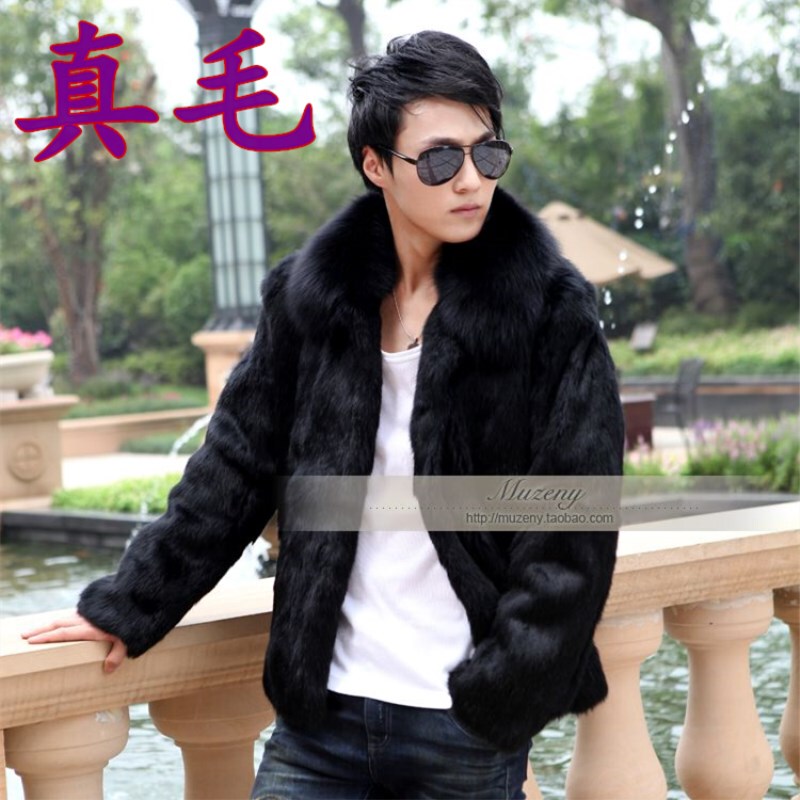 2025 New Men's Real Fur Coat Rabbit Fur Integrated Men's Clothing Haining Genuine Leather Coat Trendy Winter 2025 New Men's Real Fur Coat Rabbit Fur Integrated Men's Clothing Haining Genuine Leather Coat Trendy Winter