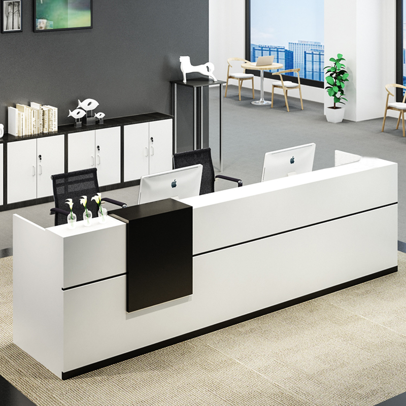 Cashier Counter Office Front Desk Reception Desk Brief Modern Company Yingbin Counter Consulting Service Bar Office Furniture