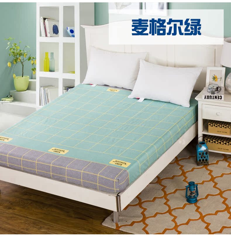 giường Cartoon bông Li 0.8 / 0.9 / 1.2 / 1,35 / 1,5 / 1.8x1.9x2.2 pad mỏng màu nâu của một mùa xuân duy nhất và khăn trải giường - Trang bị Covers Mua ga phủ giường