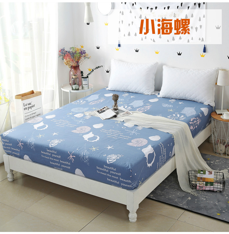Một mảnh duy nhất của giường bông Li 0,9 / 1,2 / 1,35 / 1,5 / 1.8x1.9 / 2.2 bãi bảo vệ mùa xuân và nệm khăn phủ bàn - Trang bị Covers ga trải giường chun đẹp	