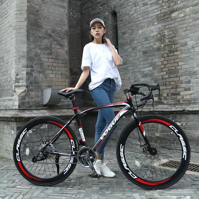 Road Variable Speed Bicycle Men's Student Adult Racing Curved Handlebar Running Dead Flying Racing Double Disc Brake Women's Bicycle Kidsren Road Variable Speed Bicycle Men's Student Adult Racing Curved Handlebar Running Dead Flying Racing Double Disc Brake Women's Bicycle Kidsren