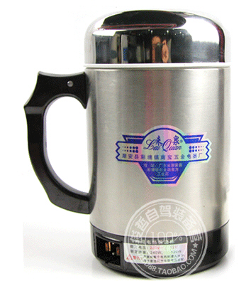 Double-layer stainless steel Laiquan home car dual-use 12V 220V dual wiring heating cup full size