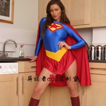 Superheroins Heroine Lycra Patchwork One Body Tight Skirt with Pants Cosplay Play Clothing