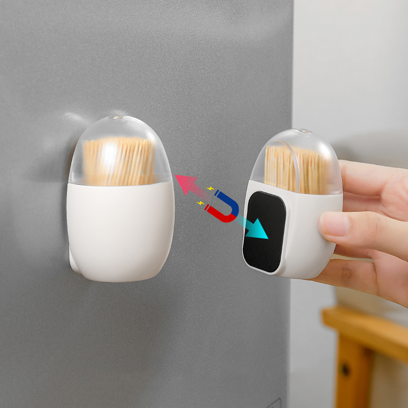 Magnetic Toothpick Box Cute Mini Household Creative Personality Toothpick Storage Box Refrigerator Decoration Magnet Toothpick Can