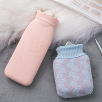 Silicone hot water bag girl warm Palace Water Water water bottle cute student large explosion proof plush set filling water warm hand treasure