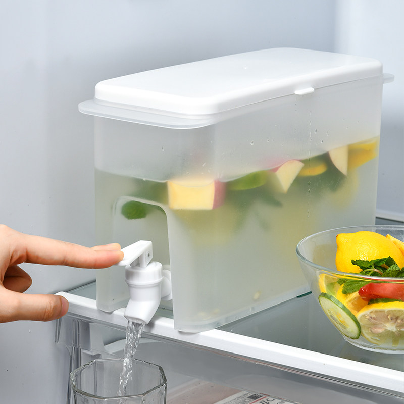 Japanese refrigerator cold water pot with tap large capacity fruit teapot domestic high temperature resistant cold bubble bottle ice water pot container