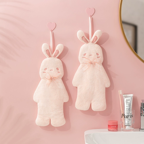 Милый коралловый детский кролик, мультяшное полотенце, хорошо впитывает воду