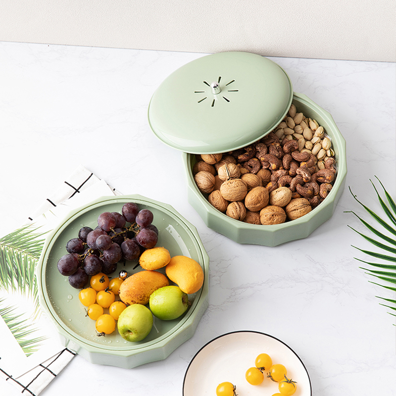 Fruit plate household tea table snacks with cucumber dish cake cake box candy box can be asphalt fruit disk