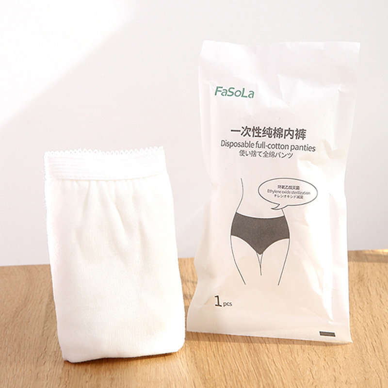 Travel disposable panties Ladies travel supplies cotton no-wash pants postpartum maternity confinement bottom pants cotton sterile