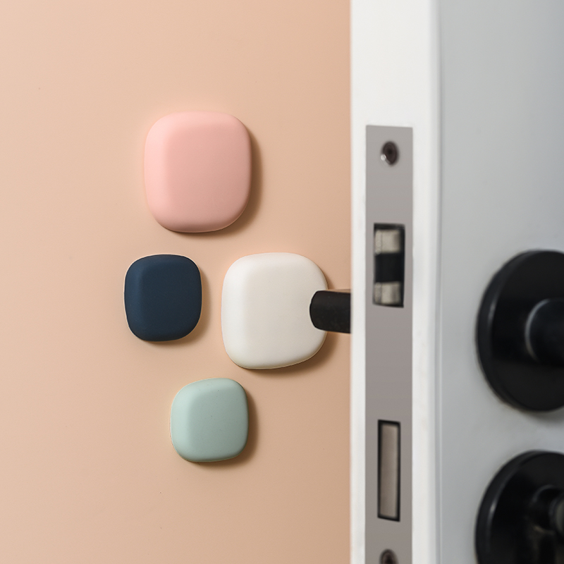 Silicone door handle anti-collision pad Door back door lock door block bed head shield pad Cabinet door refrigerator door door anti-bump wall sticker