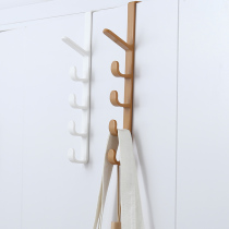 door rear hook door back-free punch-free no-mark wall-mounted bedroom into the door clothes rack clothes rack clothing cap hook