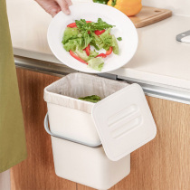 Creative wall-mounted trash can home kitchen cupboard door with cover garbage cylinder toilet toilet hanging wall Trash
