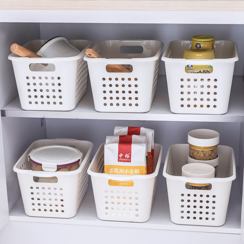 Day Style Minimalist Home Plastic Containing Basket Makeup Room Bathroom Set Items Basket Kitchen Table Zero Food Debris containing baskets