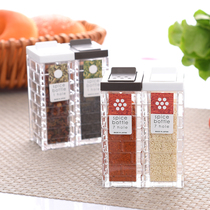 Japan imports inomata transparent seasoning jar Barbecue Sauce Bottle Sealed Hut Pepper Powder Bottle Sprinkled Powder Jar Cumin Bottle
