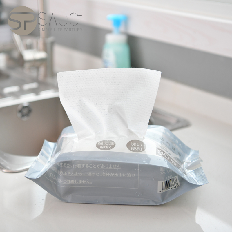 Japan SP kitchen disposable non-woven cloth rag absorbent dish cloth Removable housework cleaning towel Dry and wet dual-use