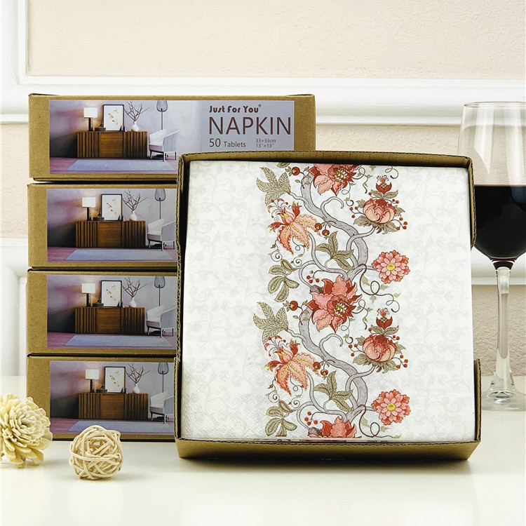Patterned napkins printed mouth cloth to create Italian facial tissue color table tissue paper towel hotel dining room paper 50 boxes