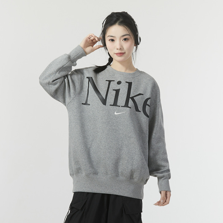 Nike Nike Sweatshirt Women's Autumn New Sports Casual Printed Loose Round Neck Thin Velvet Pullover Fn3655 Nike Nike Sweatshirt Women's Autumn New Sports Casual Printed Loose Round Neck Thin Velvet Pullover Fn3655