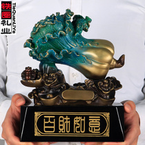 Iron Circle Gift Industry Chinese Cabbage Decoration Home Decoration Copper Crafts Office Decoration Opening Gift Gift