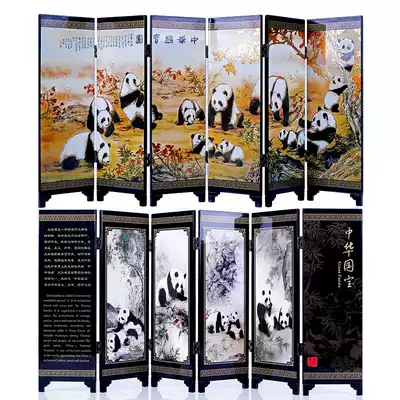 Antique lacquerware small screen desktop ornaments Chinese style decoration craft gifts ornaments Teacher's Day graduation gift for teachers