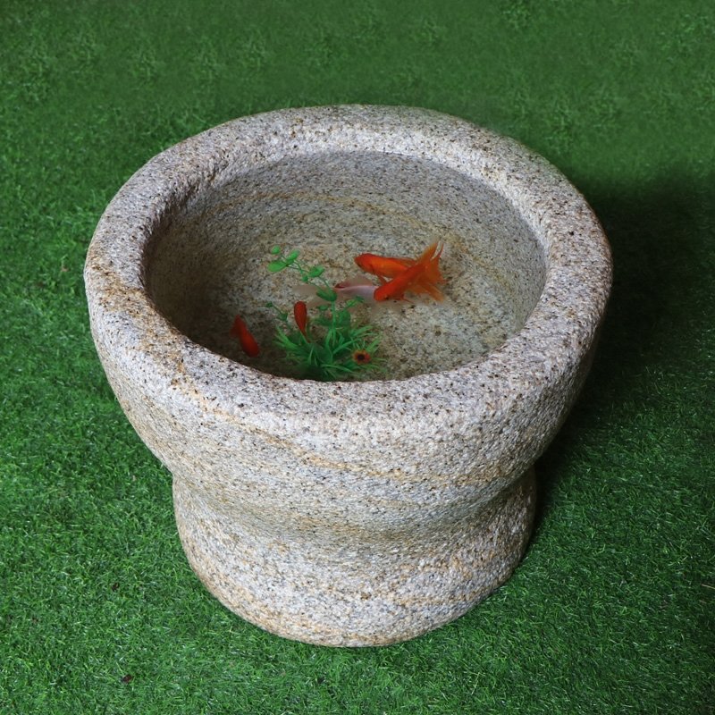 Old stone basin old stone trough fishery pool flowerpot rusted stone stone basin stone cylinder cylinder courtyard