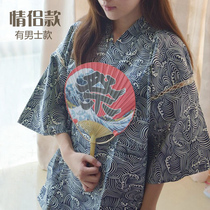 Day style kimono pyjamas women summer pure cotton thin strips of lace lovers sweat steaming suit for mens large size pyjamas 200 catties