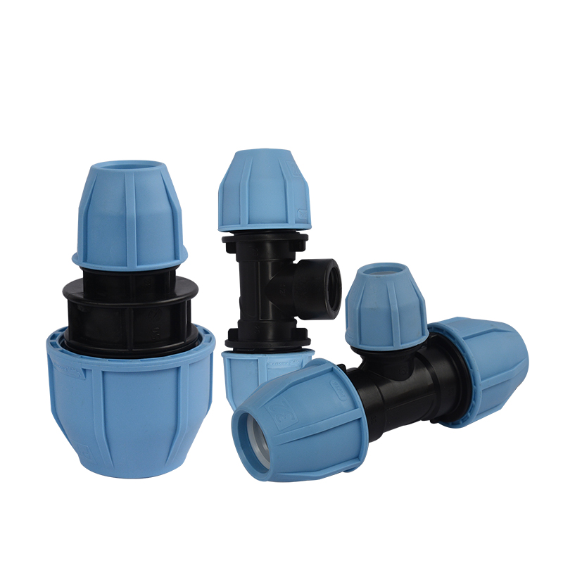 PE pipe quick coupling fittings positive tee inner wire outer wire tee diameter straight through PE pipe 25pe pipe 32pe pipe 50