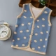 Trẻ em cộng với vest vest mặc áo len trùm đầu nam và nữ bé cotton mùa thu và mùa đông mặc ấm áp áo vest