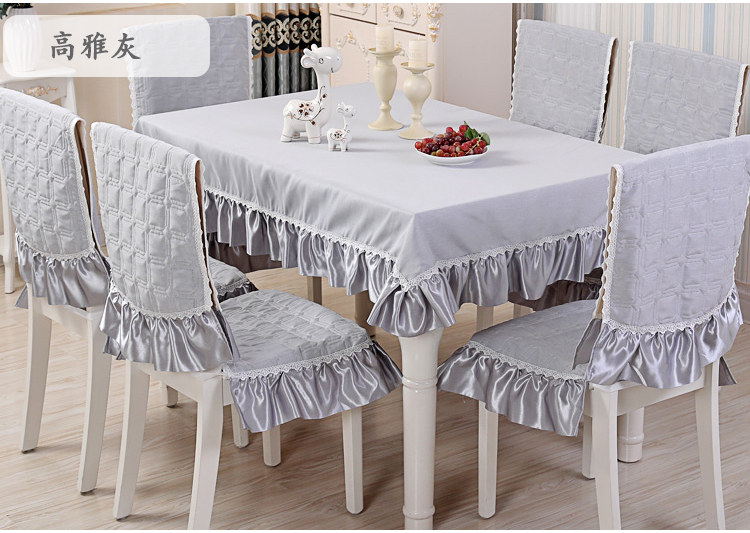 Mới bàn ăn ghế bìa vải ghế bìa đệm bộ hộ gia đình bàn cà phê vải hình chữ nhật bảng mat tối giản hiện đại