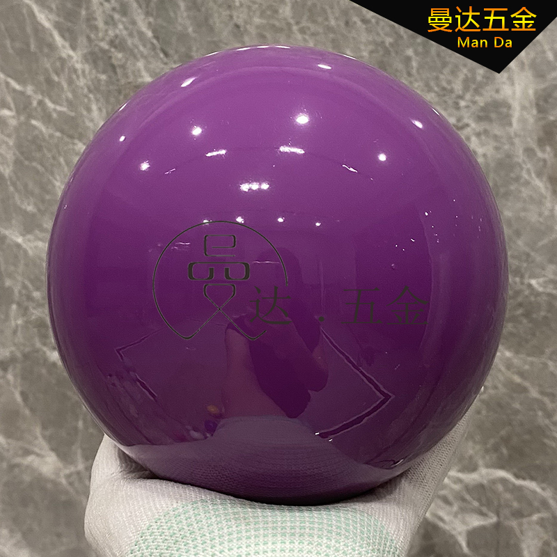 Purple hollow ball suspended ceiling decorative ball colored metal purple bright stainless steel ball shopping mall window storefront ball