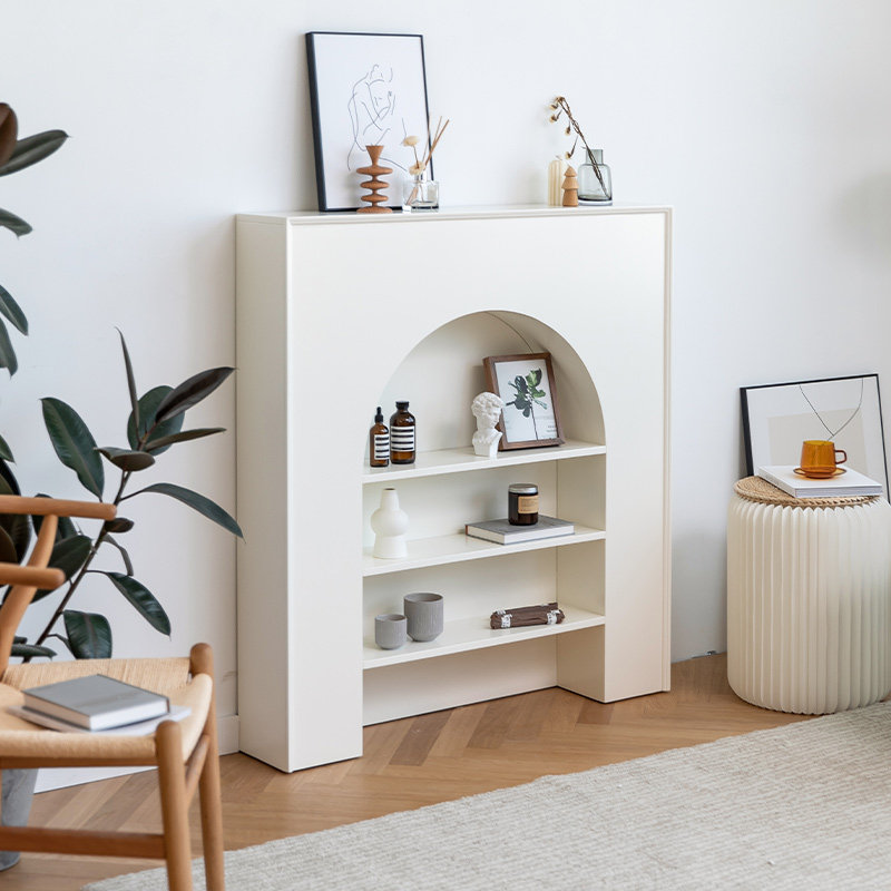 Nordic ins decorative fireplace modern simple living room Japanese and Korean background wall white display partition fireplace small apartment