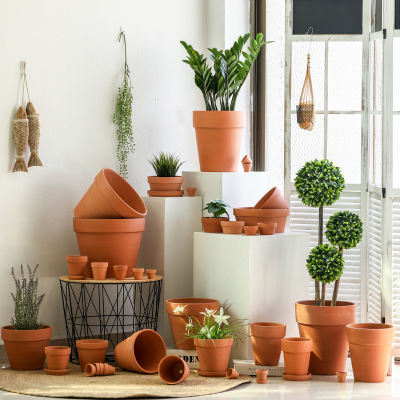 Red clay flowerpots, international round flowerpots, fine ceramic red clay POTS, succulent seedling potted plants, breathable clay POTS