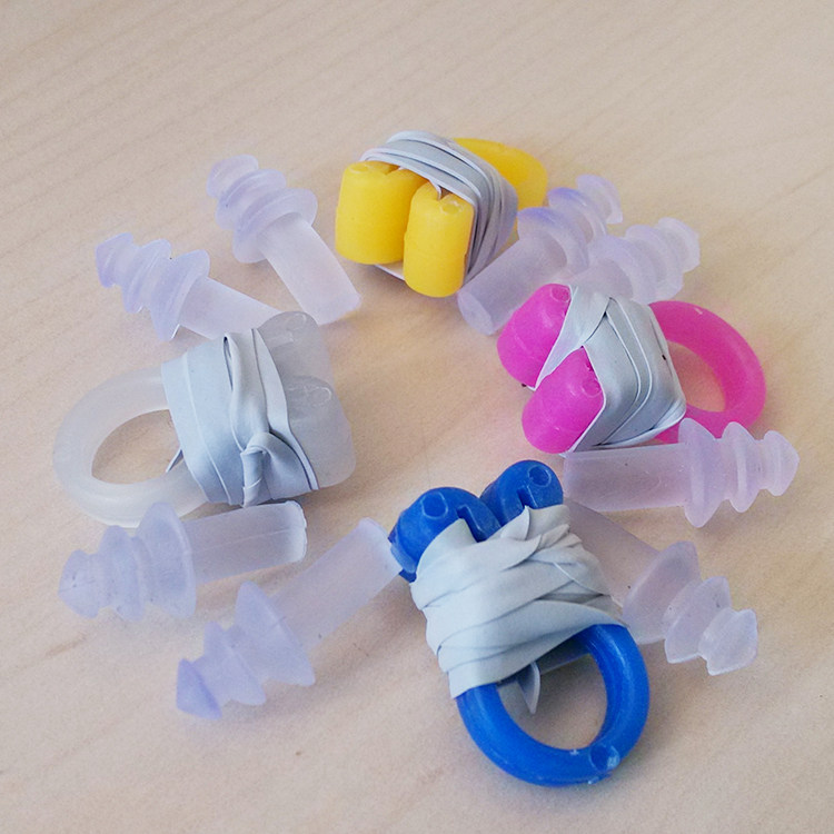 Soft silicone professional nose clip earplug set anti-choking water adult and children universal synchronized swimming equipment