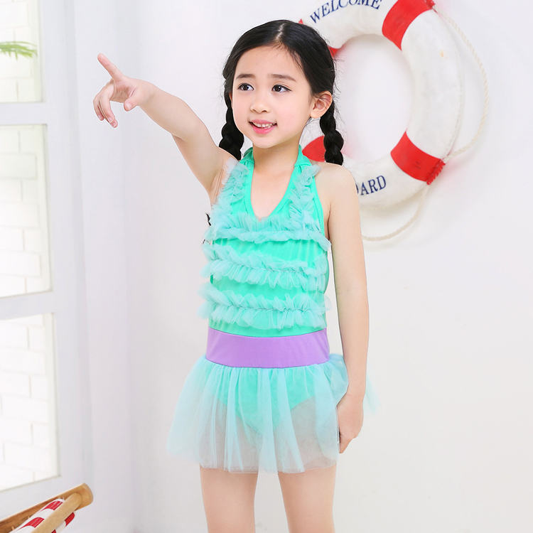Áo tắm cho trẻ em Peggy Váy Hàn Quốc cho bé gái Áo tắm cho bé gái Cô bé Big Boy Áo tắm một mảnh - Bộ đồ bơi của Kid đồ nàng tiên cá cho be gái