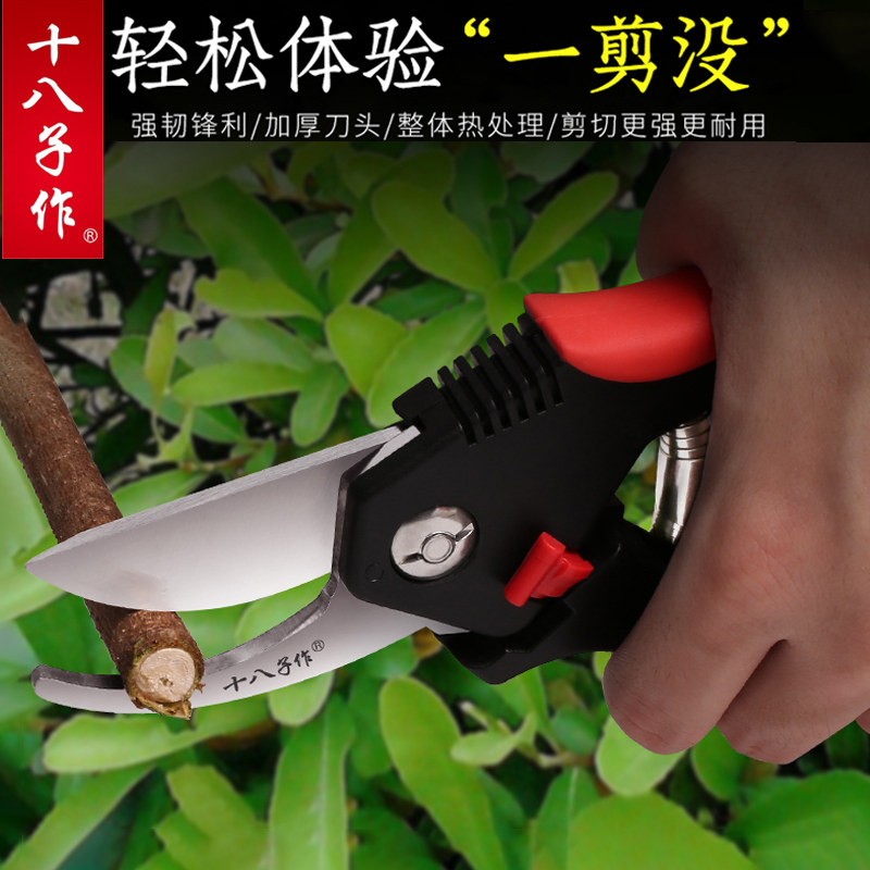 Eighteen children for gardening scissors pruning pruning twigs shearing branches shearing home with labor-saving flower scissors repairing branches fruit trees strong shears
