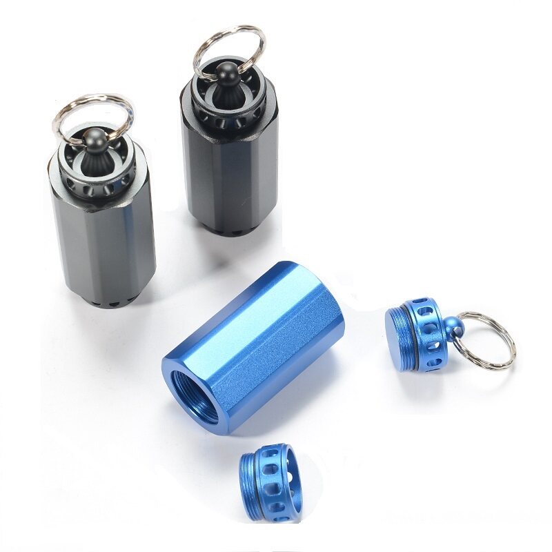 Creative hexagonal lantern metal sealed bottle jar outdoor multi-function waterproof warehouse storage bottle carry-on moisture-proof small medicine box