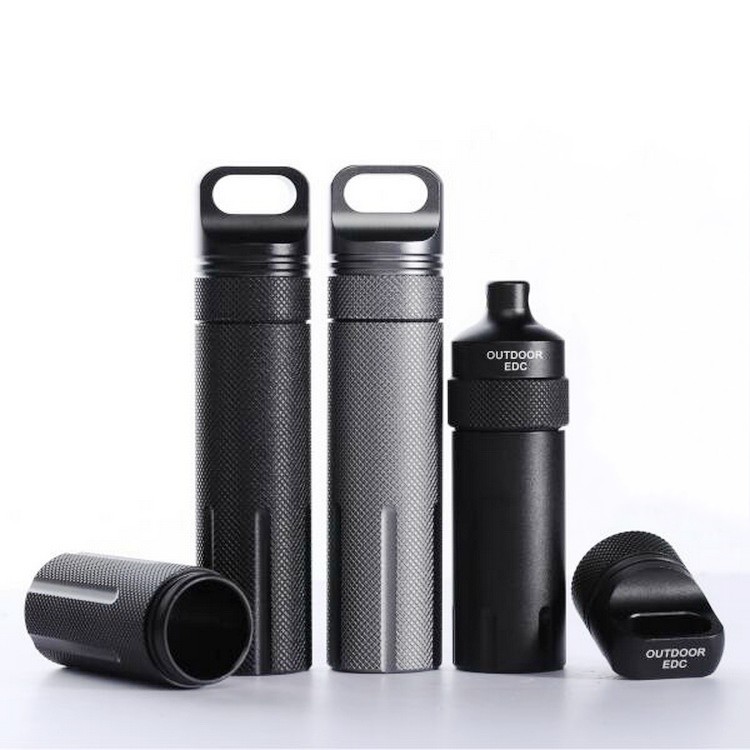 All-metal waterproof bin CNC waterproof sealed can small medicine box outdoor tourism multifunctional storage bottle