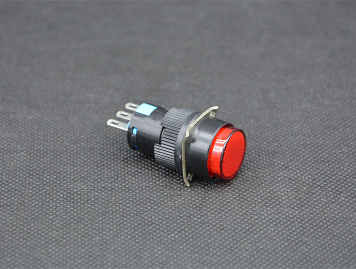 16mm plastic round self-locking button switch Shanghai Chunbo CB16AY-11Z 3 feet power start button