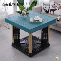 PU leather square table cloth waterproof and anti-scalding fire table cover leather cover electric stove table leather cover table leather table cushion cover