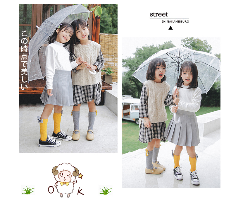 Mùa thu 2019 vớ trẻ em mới hoạt hình alpaca cô gái vớ bê mùa xuân và mùa thu mỏng bé cọc cọc - Vớ tất trẻ em cao cổ