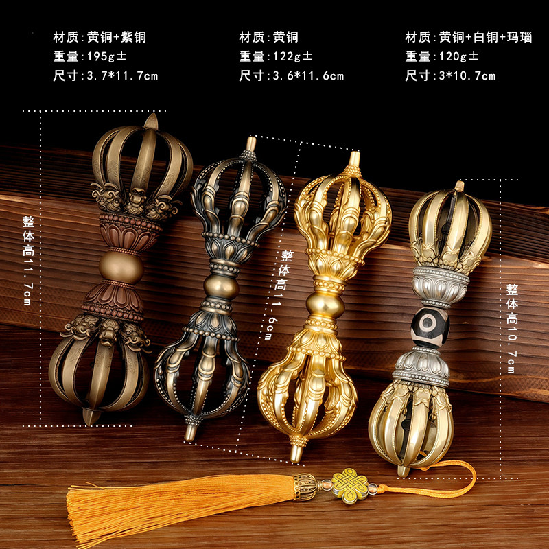 藏式手持九股金刚杵：民族风降魔神器，佛堂摆件新宠儿！-项坠-淘宝好物网