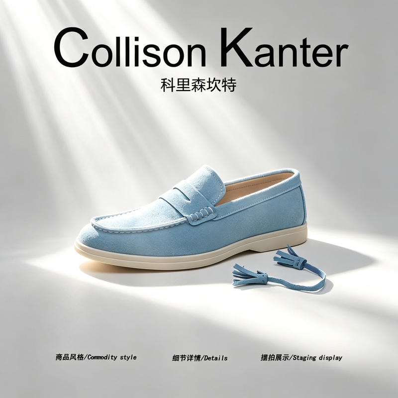 [Rare Color] Collisonkanter 2026 Autumn Lazy Loafers Men's Old Money Style Moccasins Size 46