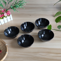 Flat-set black sand bowls Home vegetable dishes Coarse Pottery Dinner Plate and wind dinner plate Daily Tableware Creative Suit Pan Rice Bowls