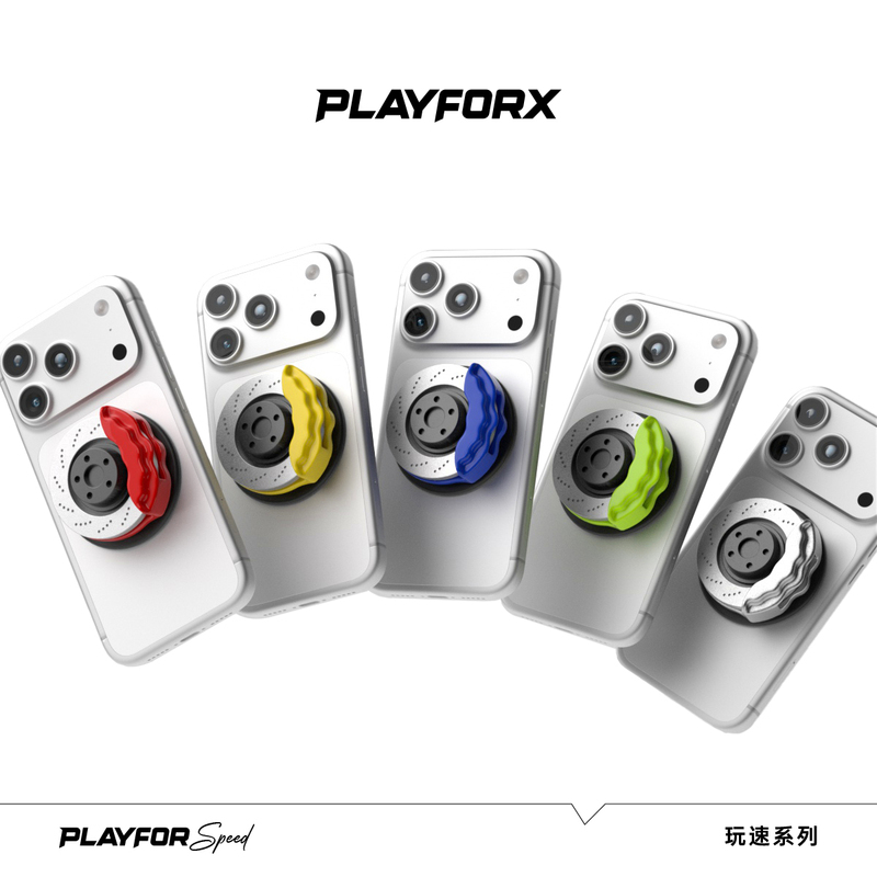 Racing Caliper Aluminum Alloy Stress-Relief Gyro Magnetic Suction Airbag Telescopic Rotating Phone Holder (Metal Limited Edition)