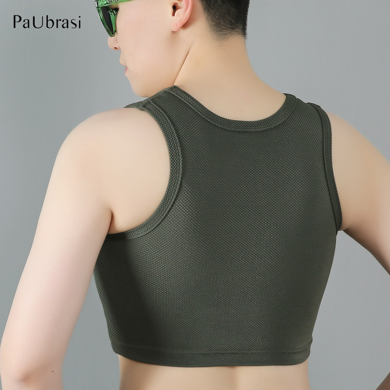 Zip-up chest les underwear women's sports ultra-flat chest tightness large chest small chest shockproof anti-sagging cos vest