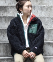 Mito in Japan 19AW Champion×FS Joint Champion Fleece jacket Lambskin jacket for women