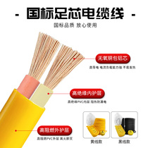 Waterproof and antifreeze cable two-core wire soft cord 1 52 5 4 square meters tram charging source cord national standard sheathed cord