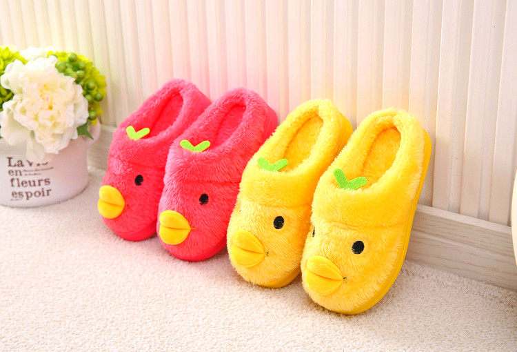 Pantoufles enfants en suède pour hiver - semelle caoutchouc - Ref 1033008 Image 18