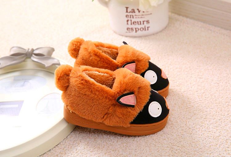 Chaussons enfants en suède pour hiver - semelle caoutchouc - Ref 1008609 Image 117