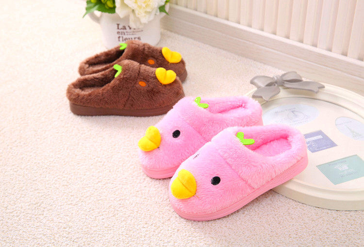 Pantoufles enfants en suède pour hiver - semelle caoutchouc - Ref 1033008 Image 32