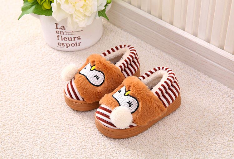 Chaussons enfants en suède pour hiver - semelle caoutchouc - Ref 1008609 Image 89